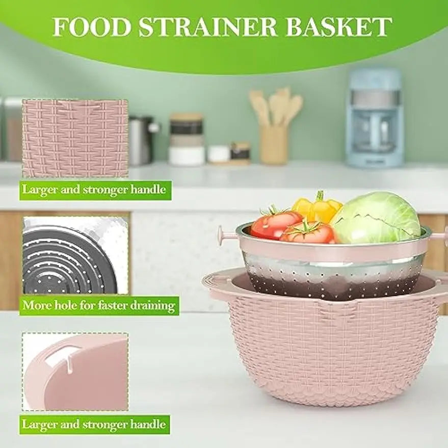 TurquoisePrime™ Vegetable and Fruit Washing Basket