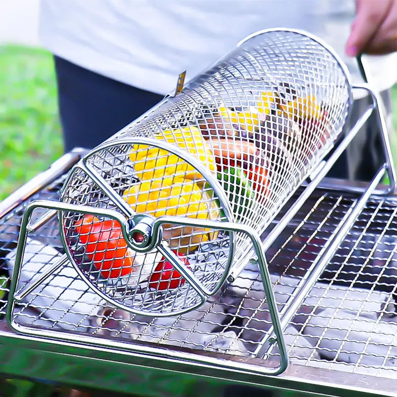 TurquoisePrime™ Stainless Steel Mesh Basket and Grill Frying Cage