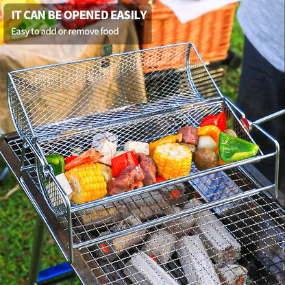 TurquoisePrime™ Stainless Steel Mesh Basket and Grill Frying Cage