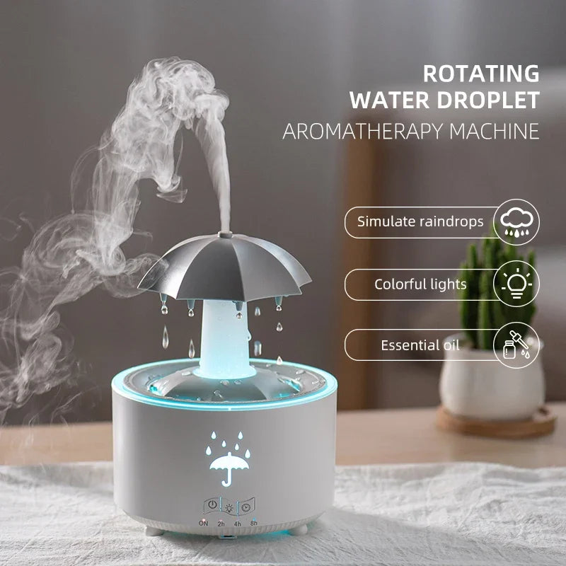 TurquoisePrime™ Creative Umbrella Water Drop Air Humidifier Aromatherapy