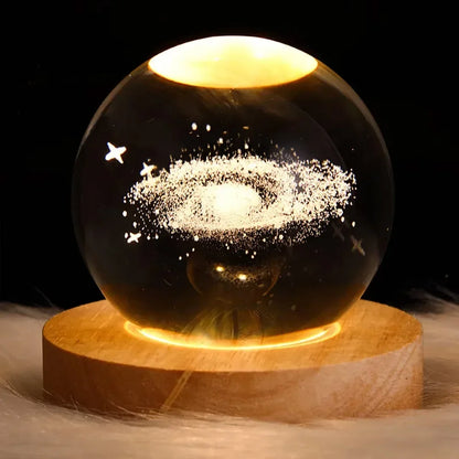 TurquoisePrime™ 3D Crystal Ball Galaxy Night Light