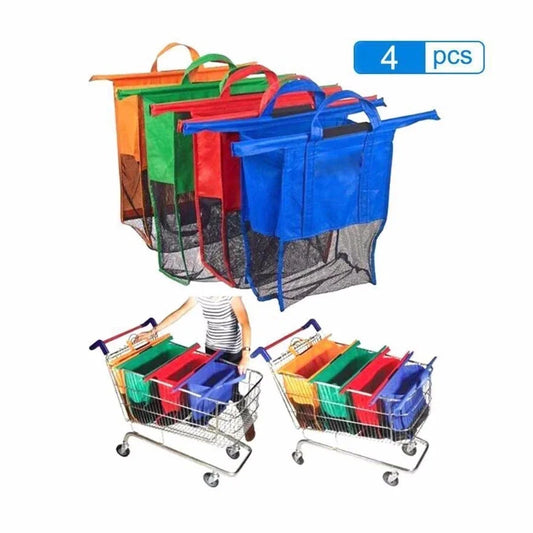 TurquoisePrime™ 4Pcs Foldable Shopping Storage Bags